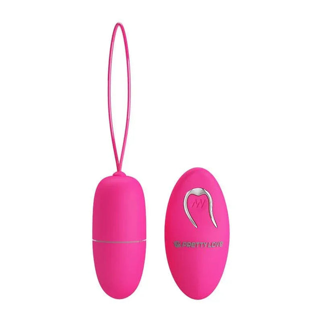 Selkie Vibrating Egg with Remote Control in vibrant pink, featuring a sleek design for discreet pleasure and convenient use.