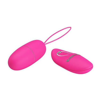 Selkie Vibrating Egg with Remote Control, body-safe pink silicone with 12 vibration modes, ideal for discreet pleasure.