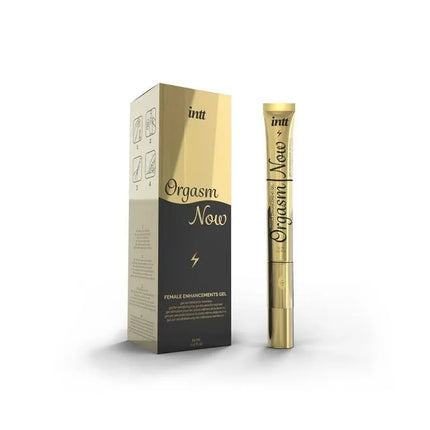 Sensitizing Gel with Vibrating Tip Orgasm Now 15 ml in gold packaging for female enhancement