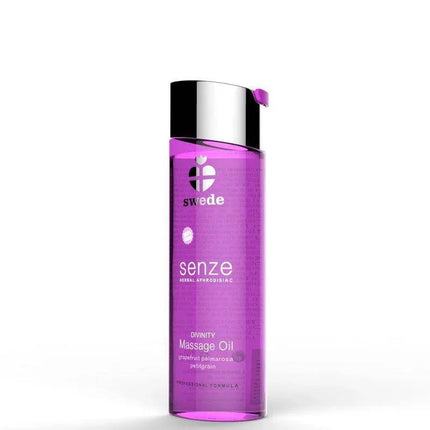 Senze Massage Oil Divinity 75 ml bottle of sensual vegan massage oil with aphrodisiac herbs and pure vegetable oils