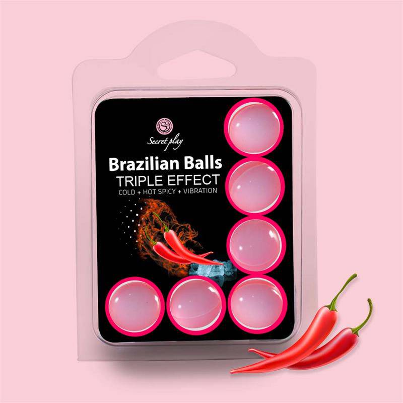 Set 6 Brazilian Balls Triple Effect (Heat, Cold and Vibration) - secretsextoys.store
