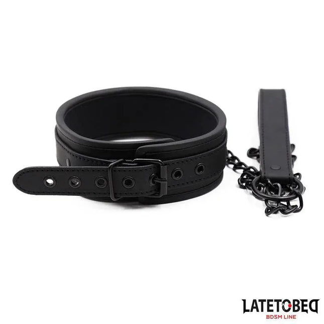 Set Collar and Leash Neoprene Black by LATETOBED in adjustable design, featuring secure neoprene material for comfort and control.