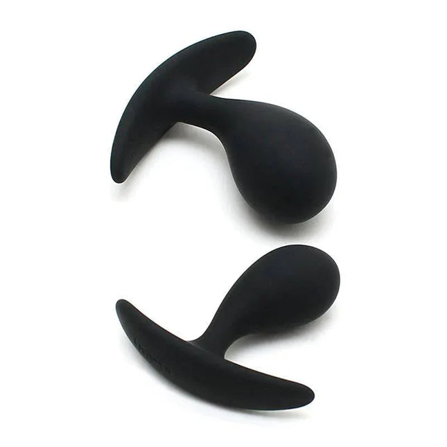 Set of 2 Anatomic Butt Plug Copenhagen Black - Small and Large silicone plugs for comfort and versatility during extended wear