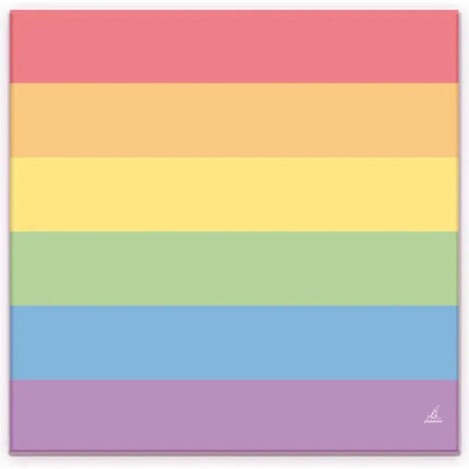 Alt Tag: Set of 20 Napkins with the LGBT+ Colors showcasing rainbow design, ideal for Pride celebrations and colorful gatherings.