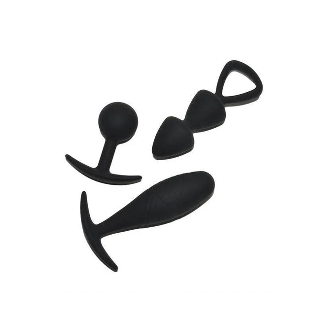 Set of 3 Butt Plugs Size S Basel in body-safe silicone for beginners and enthusiasts