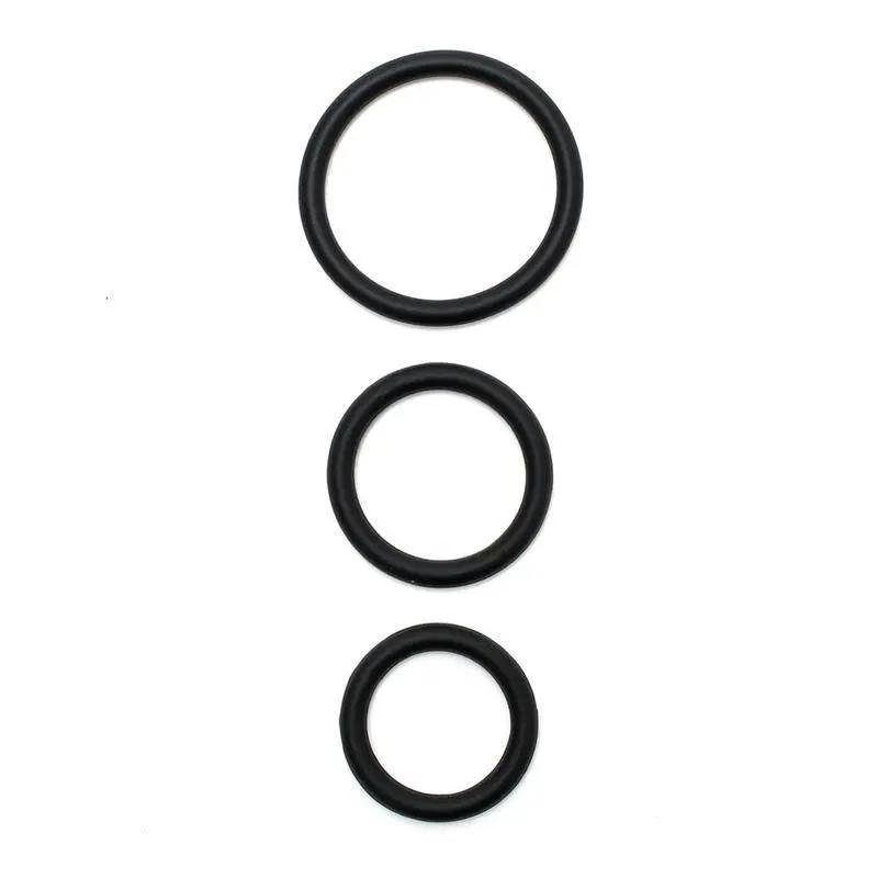 Set of 3 silicone penis rings - secretsextoys.store