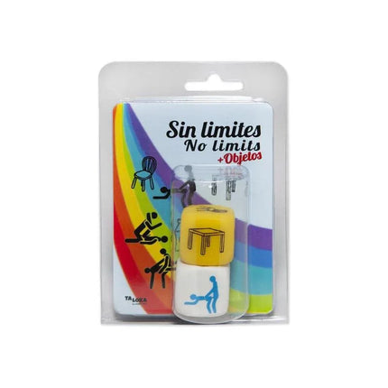 Set of postures dice and a objects dice packaged in colorful box