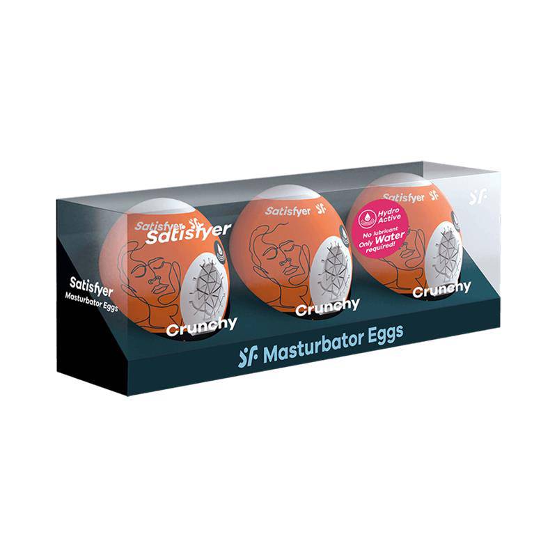 Set os 3 Masturbator Egg Crunchy Model - secretsextoys.store