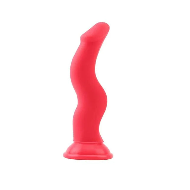 Shane G Red premium liquid silicone dildo with curved design, 20.5 cm length, 4 cm diameter, phthalate-free, ideal for solo and partner play