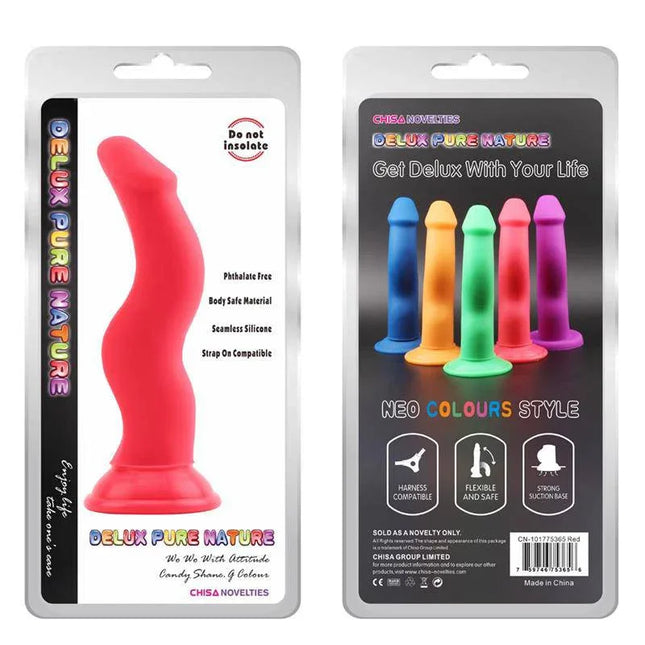 Shane G Red liquid silicone dildo, red color, 20.5 cm long, 4 cm diameter, phthalate-free, smooth texture, flexible and safe for use.