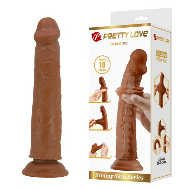 Sharife Dildo Sliding Skin Retractil 25 cm