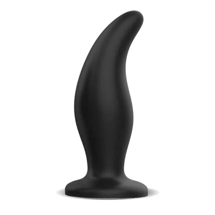 Sharky Butt Plug Silicone 12 cm x 3.5 cm featuring a curved body for targeted stimulation, made with premium silicone for comfort.