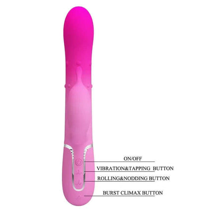 Shima Vibrating with Rolling Beads stimulator featuring multiple function buttons for tailored pleasure.