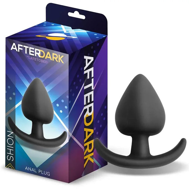 Shion Butt Plug Silicone 8.1 cm x 4.1 cm in packaging by Afterdark, featuring premium silicone design for safe and pleasurable use.
