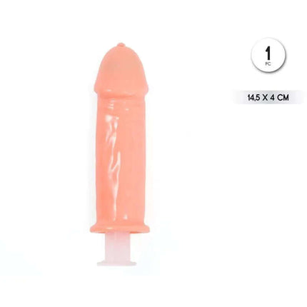 Shot Pene - Bold adult party prop by DIVERTY SEX for bachelorette parties and celebrations, 14.5 x 4 cm, pink design.