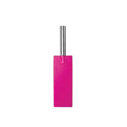 Shots Ouch! Whips and Paddles Leather Pddle Pink with metal grip