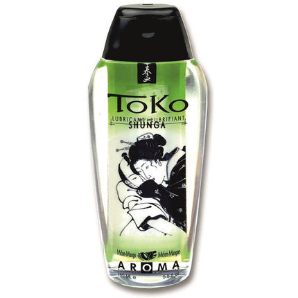 Shunga Lube Toko Aroma Melon bottle with Japanese art design