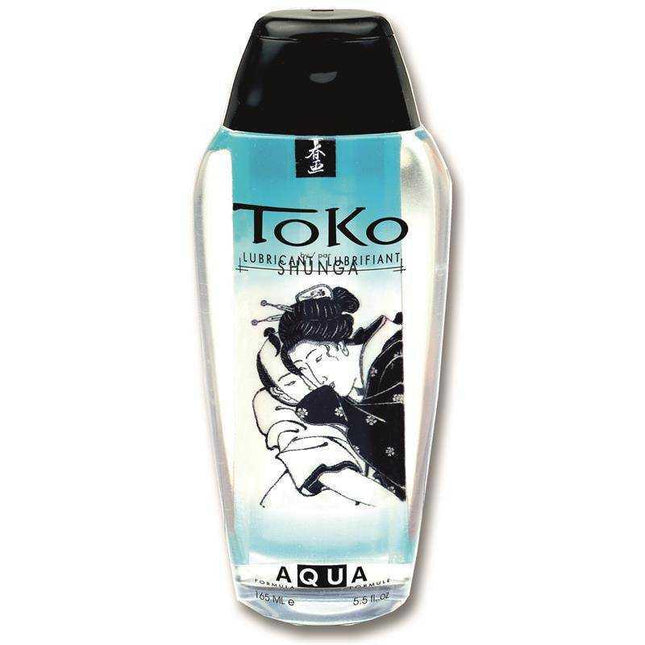 Bottle of Shunga Lube Toko Water with Japanese art-inspired design, offering luxurious water-based lubrication.