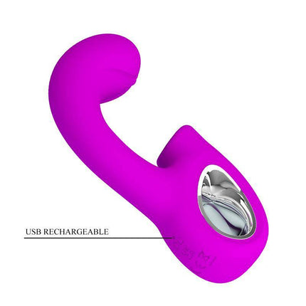 Sibel Vibe with Tapping Function, purple premium medical-grade silicone massager with USB rechargeable feature