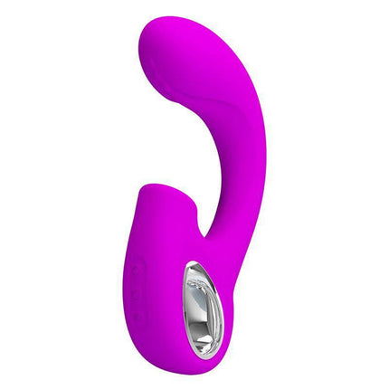 Sibel Vibe with Tapping Function, medical-grade silicone massager in vibrant purple, featuring dual-action vibration and tapping mode.