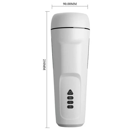 Sienna Male Masturbator with Vibration, Sex Talk and Suction in white.
