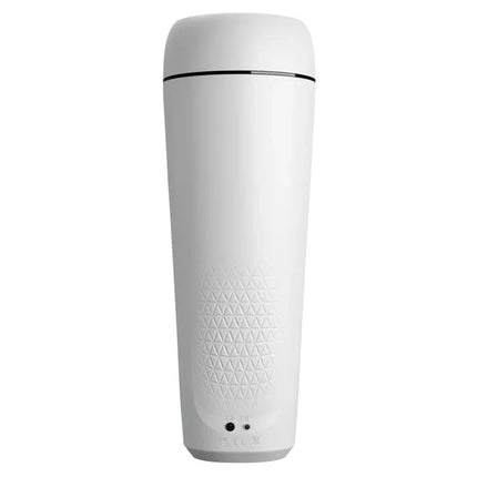 Sienna Male Masturbator with Vibration, Sex Talk and Suction - sleek white design for ultimate solo pleasure