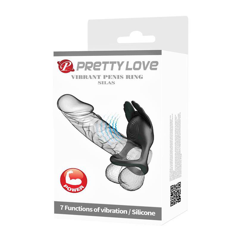 Silas Vibrating Penis Ring Black - secretsextoys.store