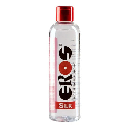 Silicone Based Lubricant 250 ml bottle with red cap, offering a silky, long-lasting glide. Ideal for massage and intimate use.