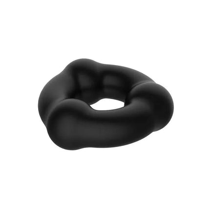 Silicone Cock Ring for Enhanced Pleasure in black, offering a snug fit with ultra-soft silicone for prolonged and intense intimate moments.