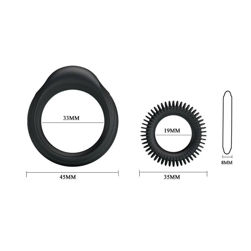 Silicone Cock Ring Set - Manhood Set of 2 - secretsextoys.store