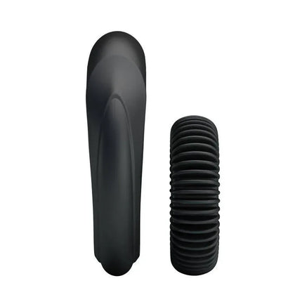 Silicone Cock Ring Set - Manhood Set of 2, featuring two black silicone rings for enhanced performance and comfort.