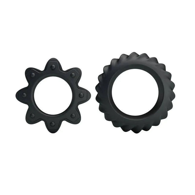 Silicone Cock Rings Set of 2 for Maximum Performance, versatile design for enhanced stamina and control, ideal for couples or solo play
