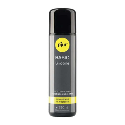 Silicone base Lubricant Basic 250 ml bottle with black cap and yellow label