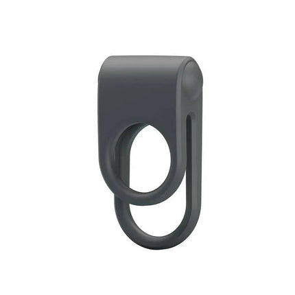 Silicone Ring Julie - Vibrating double loop penis ring for enhanced intimacy, made of flexible silicone and ABS for comfort and durability.