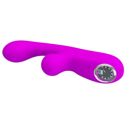 Skylar Bunny Vibrator and Thumping Fuchsia, velvety soft silicone vibrator, versatile stimulation, USB charging, intimate solo play