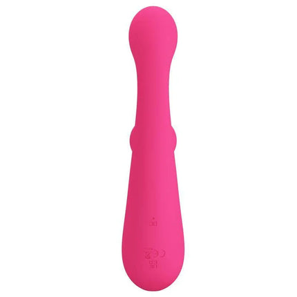 Skylar Bunny Vibrator and Thumping Pink, velvety soft silicone multifunction vibrator with 10 pulsation and vibration modes.