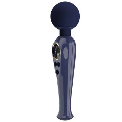 Skyler Massager Wand with Digital Screen Blue - Powerful tool for muscle relief and recovery with 10 vibration functions and 9 speed levels.