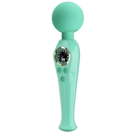 Skyler Massager Wand with Digital Screen Green handheld massager with flexible neck and broad head for targeted relief and relaxation