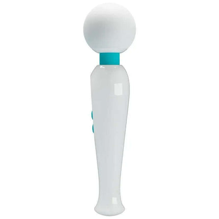 Skyler Massager Wand with Digital Screen White - cordless massage wand with broad head and flexible neck
