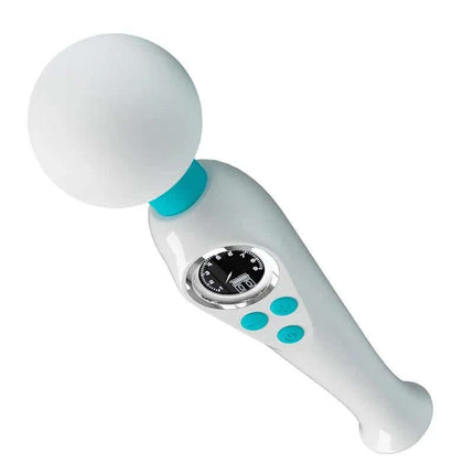 Skyler Massager Wand with Digital Screen White featuring flexible neck and powerful motor