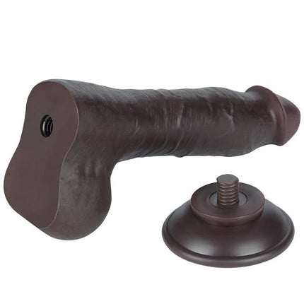 Sliding Skin Dual Layer Dildo 8 showcasing detachable suction base for versatile use and lifelike dual-density texture.