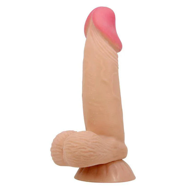 Sliding Skin Realistic Dildo 19.4 cm with lifelike texture and veined shaft