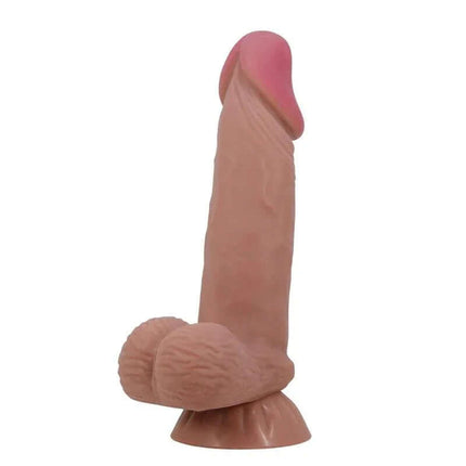 Sliding Skin Realistic Dildo 19.4 cm with lifelike veined shaft and body-heat warmth for authentic sensations.
