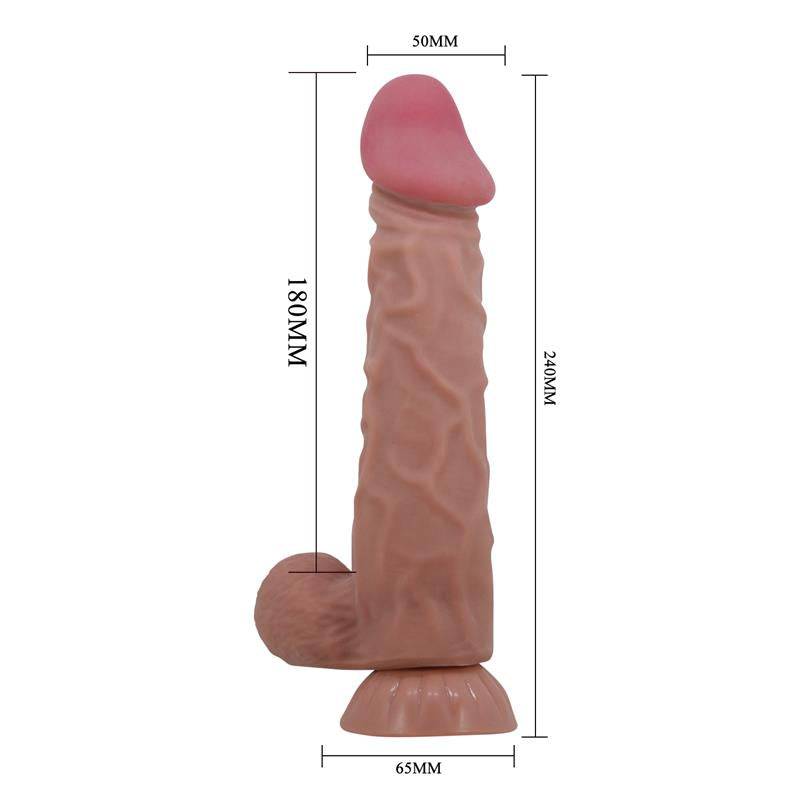 Sliding Skin Realistic Dildo 24 cm - secretsextoys.store
