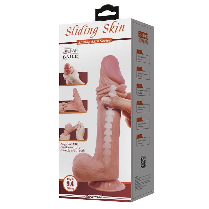 Sliding Skin Realistic Dildo 24 cm - secretsextoys.store