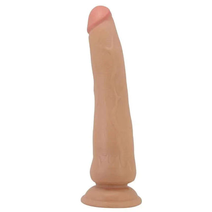 Sliding Skin Realistic Dildo 25 cm with lifelike texture and vertebrae core on display