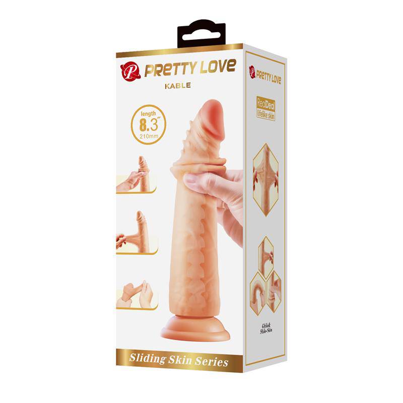 Sliding Skin Realistic Dildo 8.3 - 21 cm - secretsextoys.store