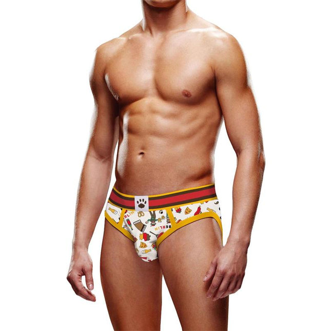 Slip Berlin briefs with colorful print and two-tone waistband for stylish comfort