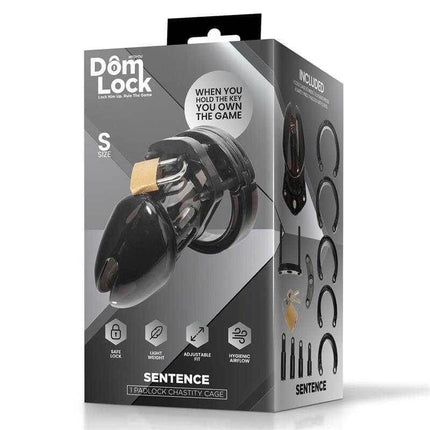 Small Chastity Cage - Optimal Comfort & Security by Domlock packaging