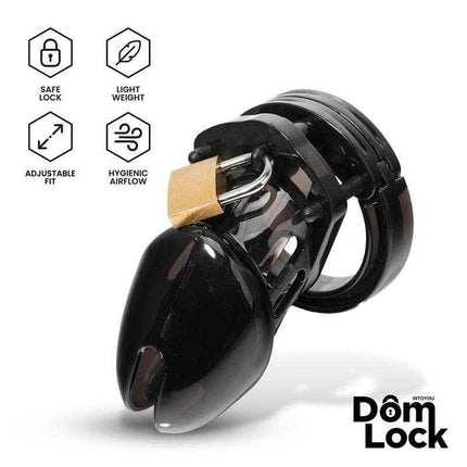 Small Chastity Cage - Optimal Comfort & Security by Domlock, featuring adjustable fit, hygienic airflow, and safe lock design.
